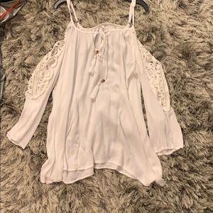 long white flow long sleeve